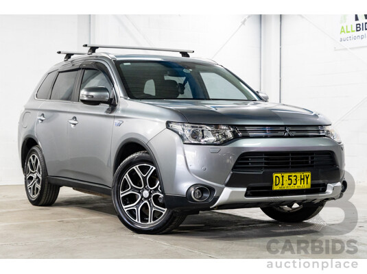 5/2014 Mitsubishi Outlander Aspire PHEV Hybrid ZJ MY14 4d Wagon Titanium Grey Metallic 2.0L/210kW Plug In Hybrid