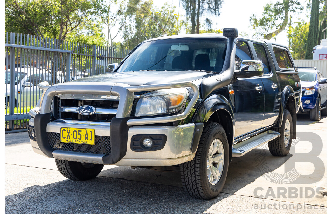 11/2010 Ford Ranger XLT (4x4) PK Dual Cab P/Up Black Mica Turbo Diesel 3.0L