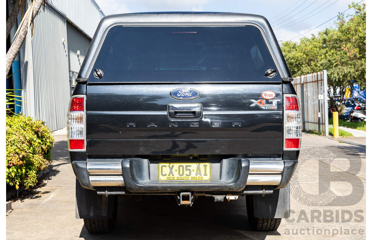 11/2010 Ford Ranger XLT (4x4) PK Dual Cab P/Up Black Mica Turbo Diesel 3.0L