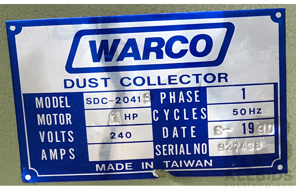 Warco Dual Filter Dust Collector