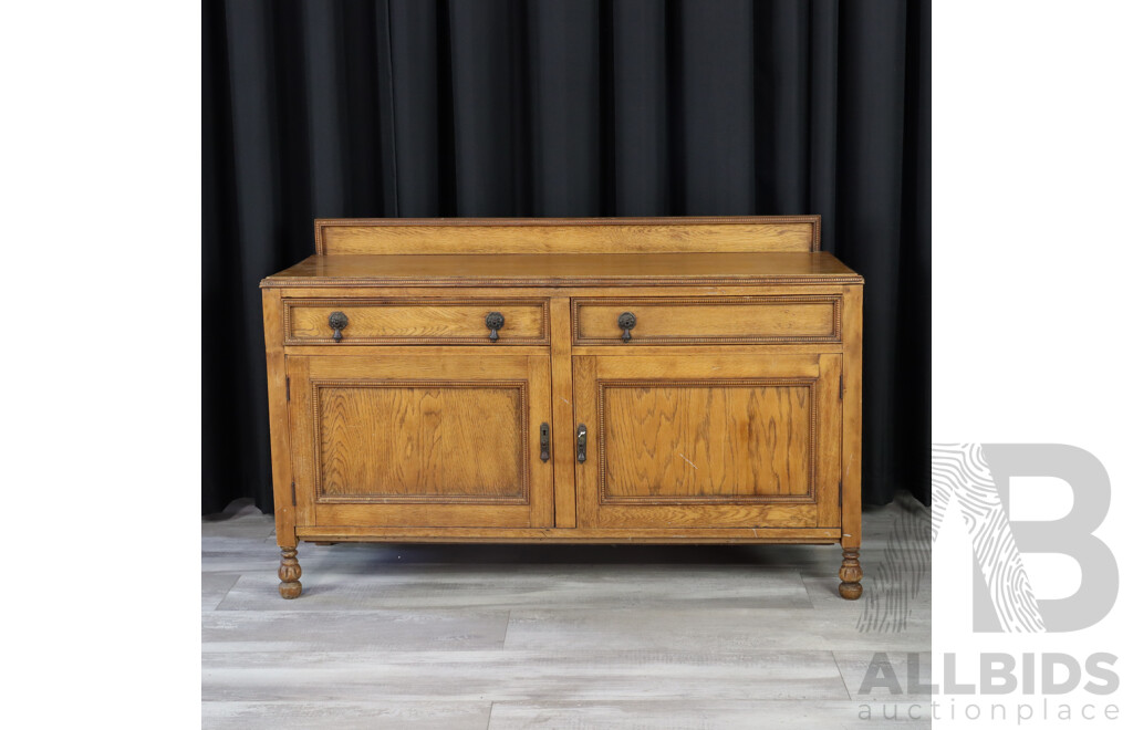 Antique Elevated Two Door Two Drawer Sideboard