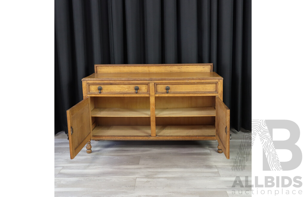 Antique Elevated Two Door Two Drawer Sideboard