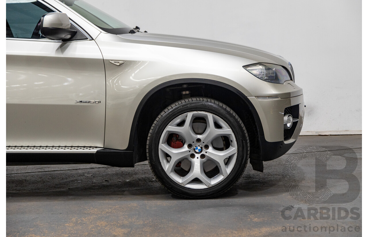 5/2009 BMW X6 X-Drive 50i E71 (AWD) 4d Coupe Mineral Silver Metallic Twin Turbo V8 4.4L