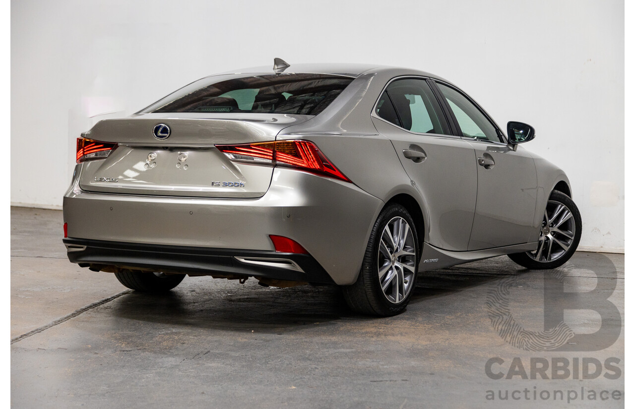 05/2019 Lexus IS300h Luxury Hybrid AVE30R 4D Sedan Titanium Silver 2.5L - Hybrid