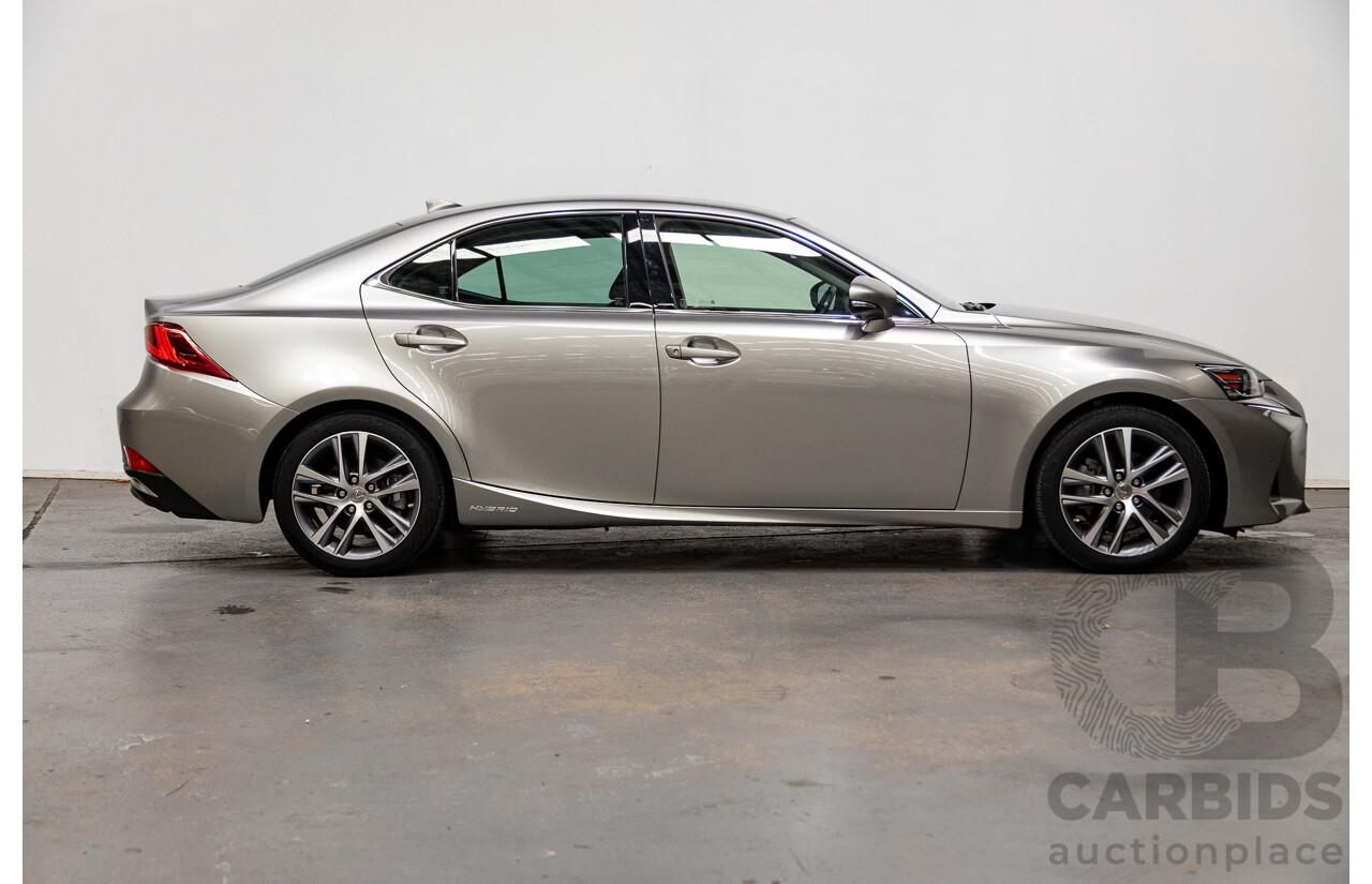 05/2019 Lexus IS300h Luxury Hybrid AVE30R 4D Sedan Titanium Silver 2.5L - Hybrid