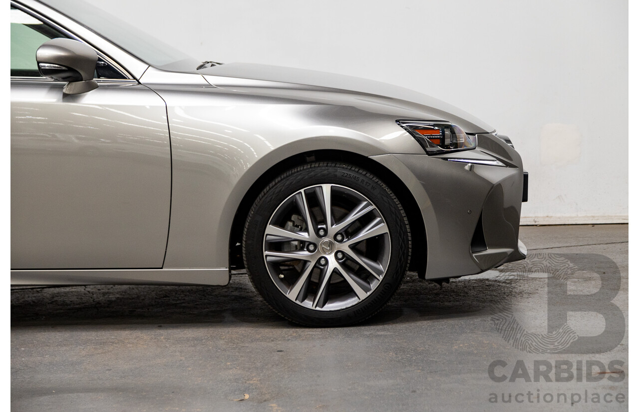 05/2019 Lexus IS300h Luxury Hybrid AVE30R 4D Sedan Titanium Silver 2.5L - Hybrid