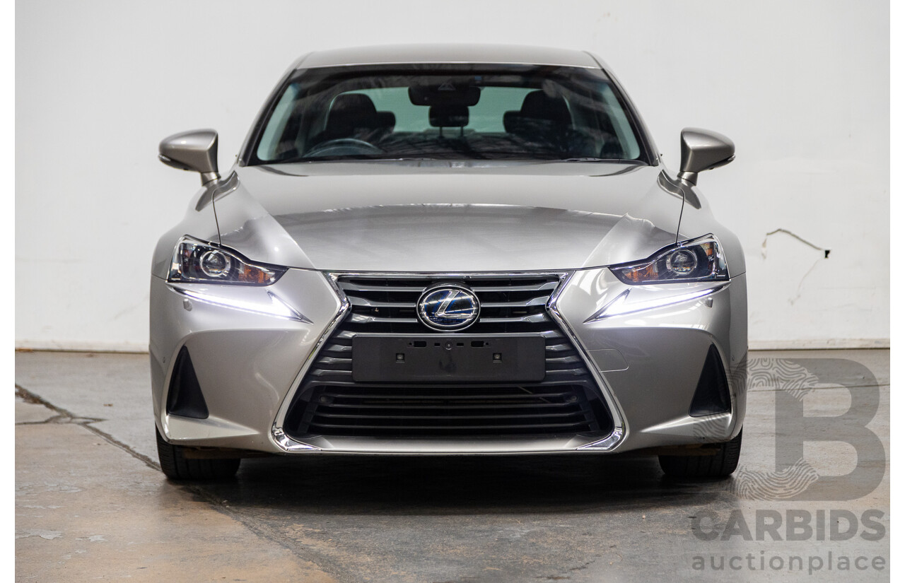 05/2019 Lexus IS300h Luxury Hybrid AVE30R 4D Sedan Titanium Silver 2.5L - Hybrid