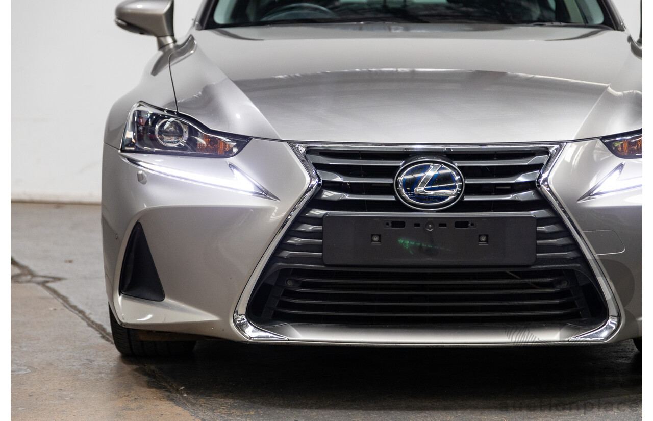 05/2019 Lexus IS300h Luxury Hybrid AVE30R 4D Sedan Titanium Silver 2.5L - Hybrid