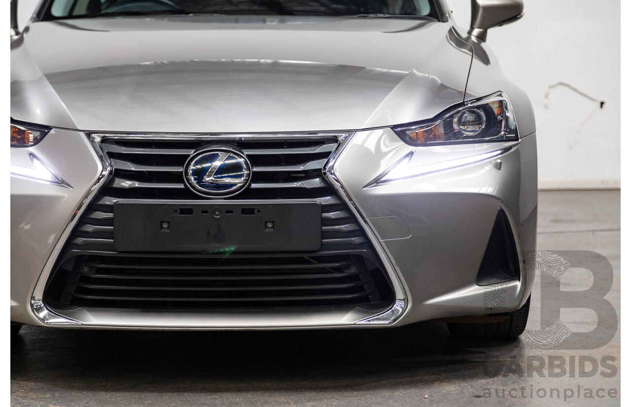 05/2019 Lexus IS300h Luxury Hybrid AVE30R 4D Sedan Titanium Silver 2.5L - Hybrid