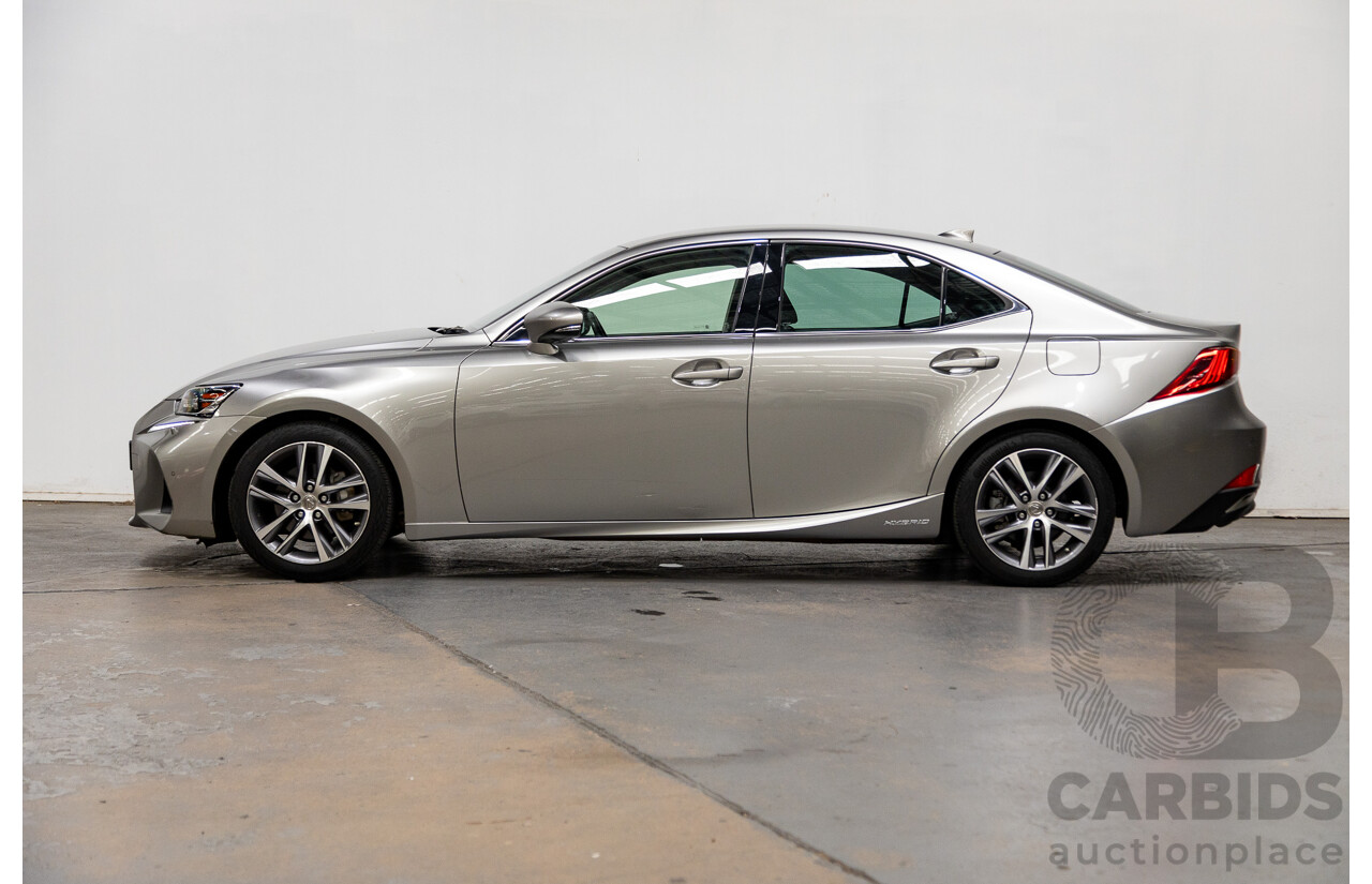 05/2019 Lexus IS300h Luxury Hybrid AVE30R 4D Sedan Titanium Silver 2.5L - Hybrid