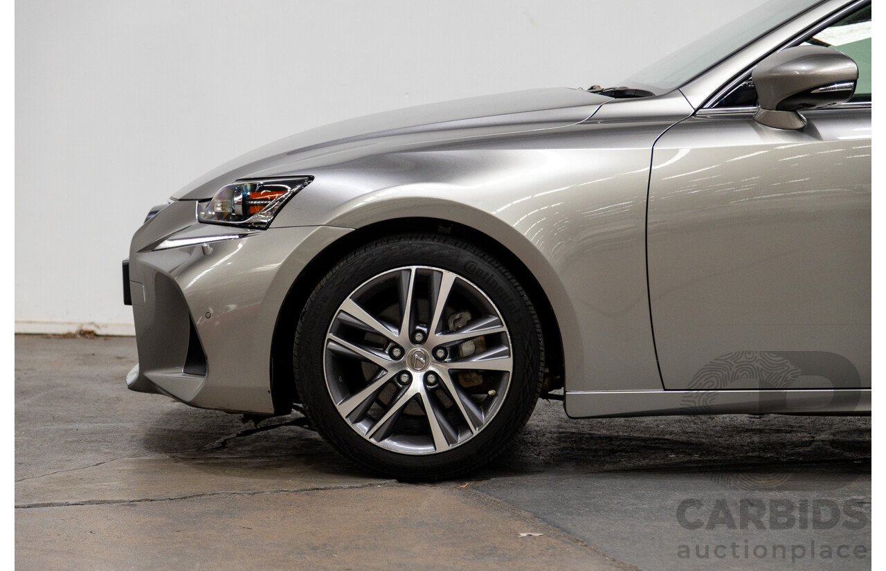 05/2019 Lexus IS300h Luxury Hybrid AVE30R 4D Sedan Titanium Silver 2.5L - Hybrid