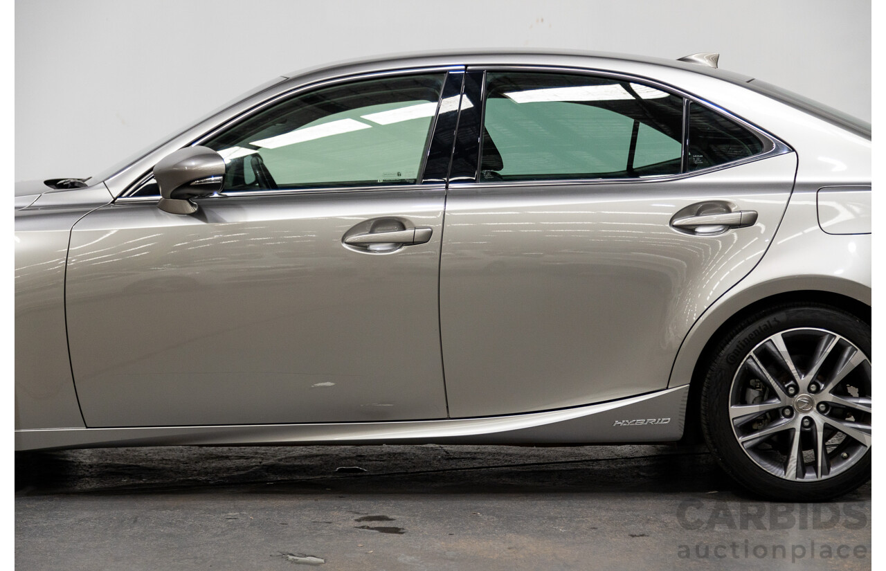 05/2019 Lexus IS300h Luxury Hybrid AVE30R 4D Sedan Titanium Silver 2.5L - Hybrid