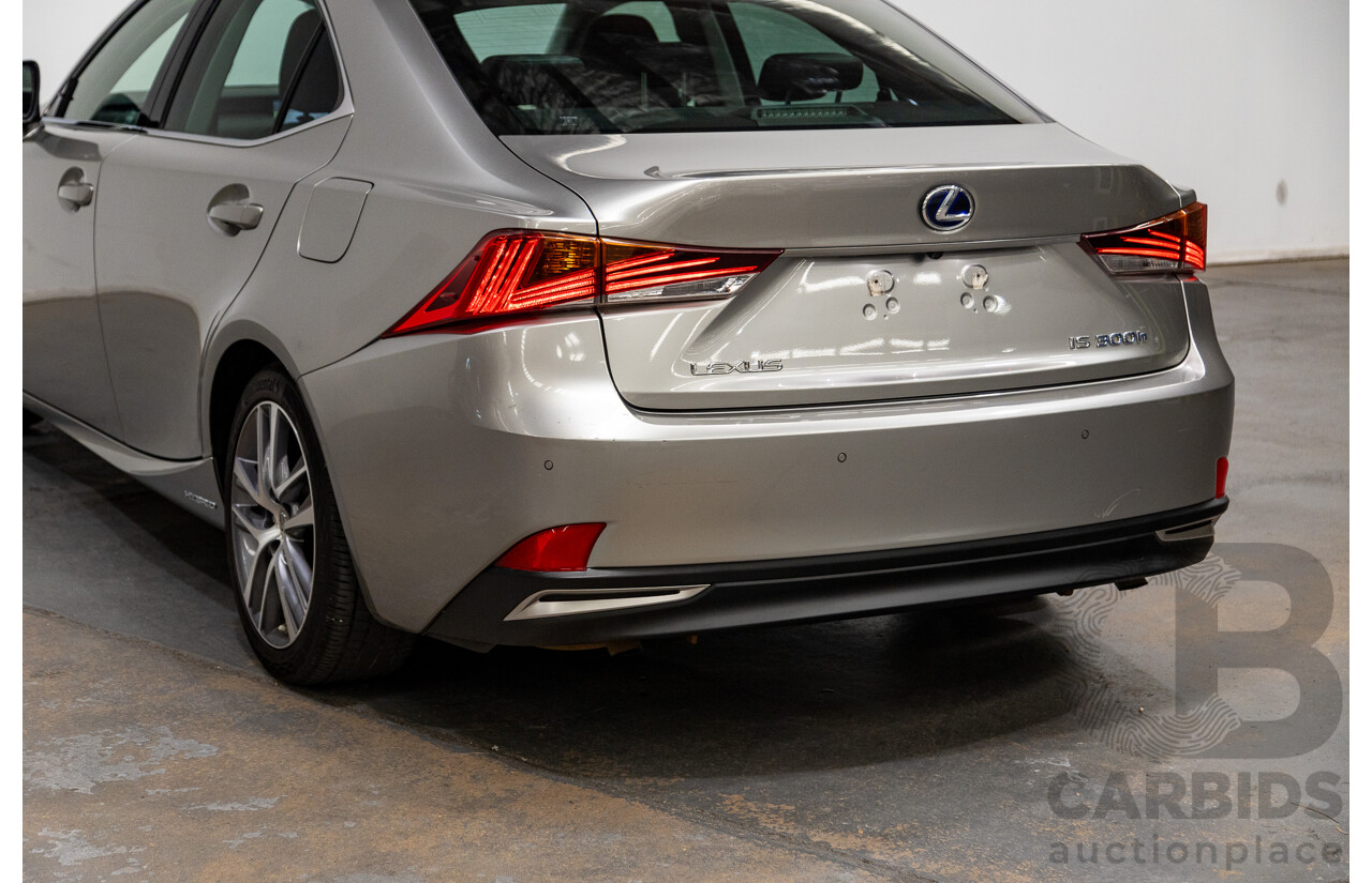 05/2019 Lexus IS300h Luxury Hybrid AVE30R 4D Sedan Titanium Silver 2.5L - Hybrid