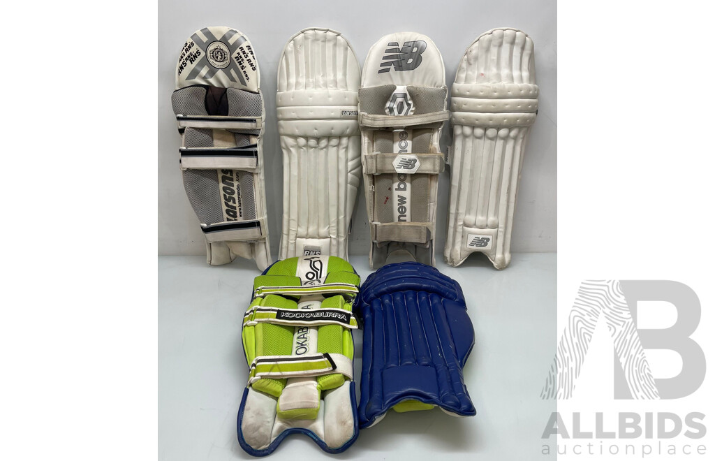 Men's Professional Cricket Batting Pads - Lot of 3 Sets