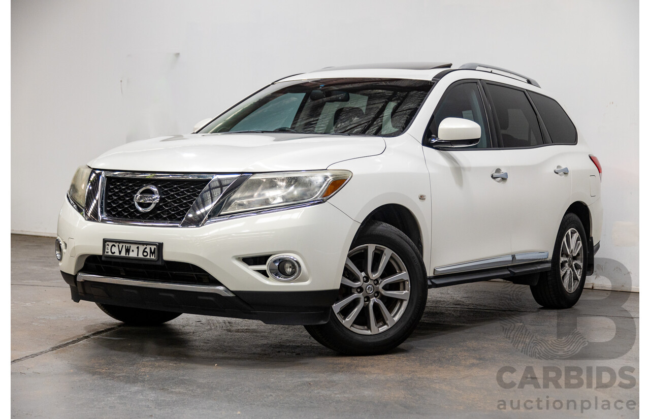 10/2014 Nissan Pathfinder ST-L (4x2) R52 4d Wagon Ivory Pearl White 3.5L