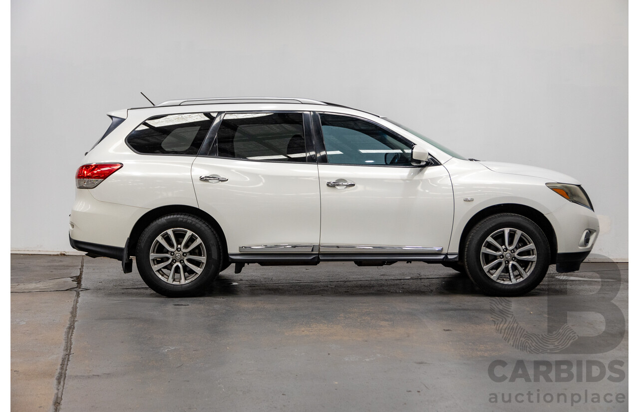 10/2014 Nissan Pathfinder ST-L (4x2) R52 4d Wagon Ivory Pearl White 3.5L