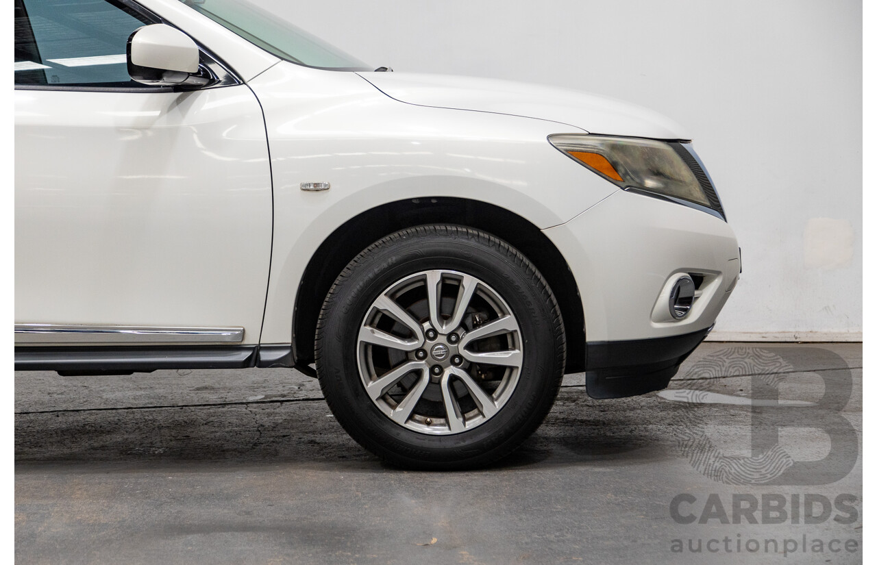 10/2014 Nissan Pathfinder ST-L (4x2) R52 4d Wagon Ivory Pearl White 3.5L