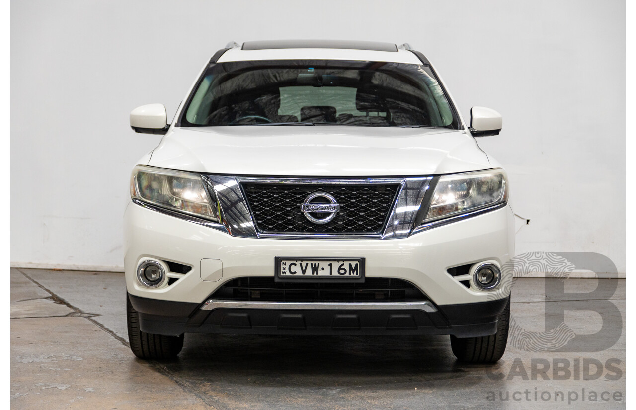 10/2014 Nissan Pathfinder ST-L (4x2) R52 4d Wagon Ivory Pearl White 3.5L