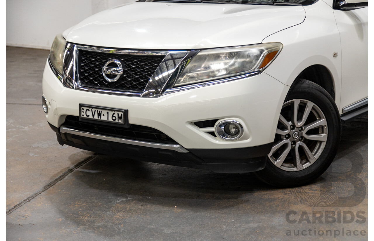 10/2014 Nissan Pathfinder ST-L (4x2) R52 4d Wagon Ivory Pearl White 3.5L