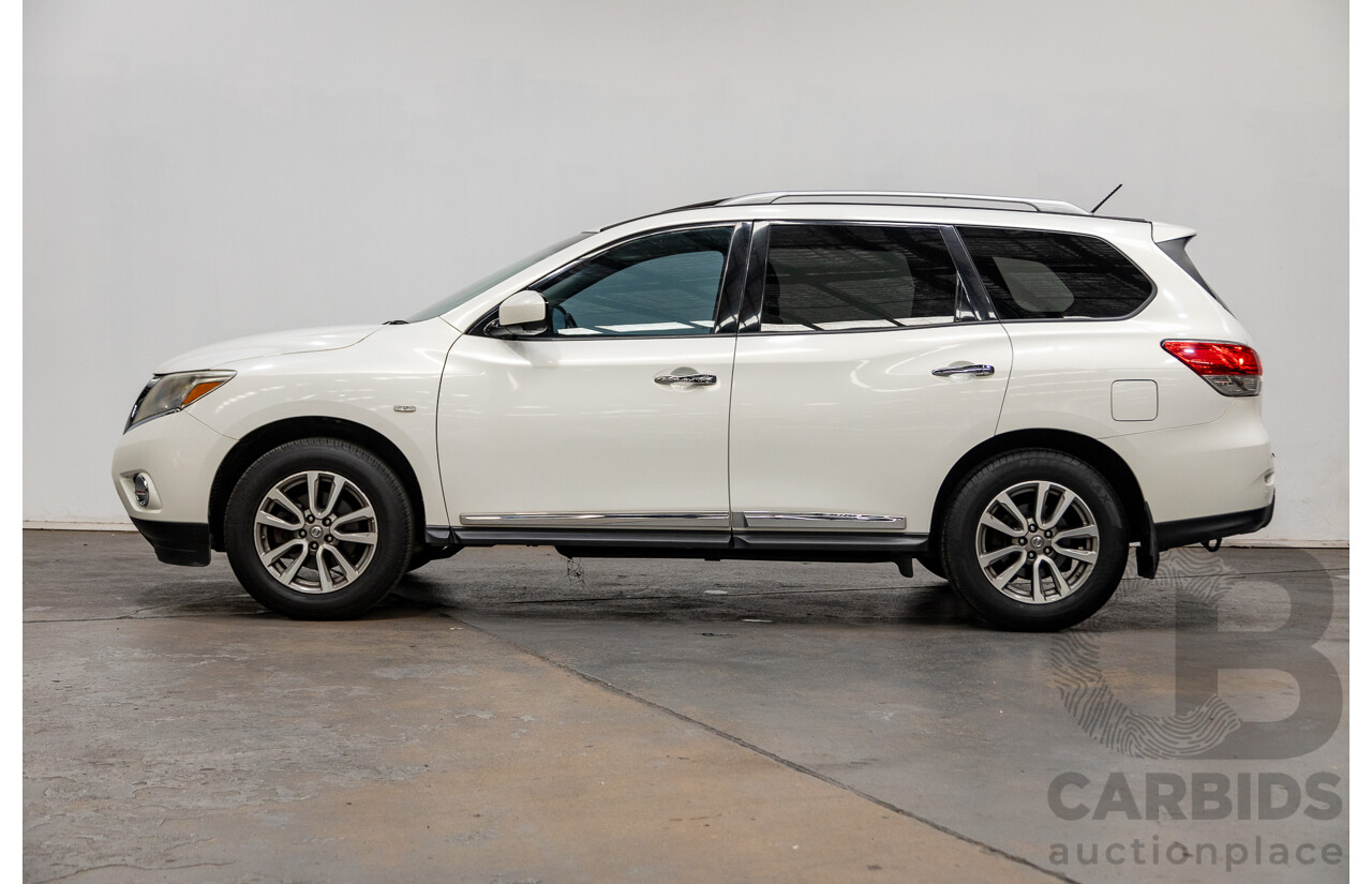 10/2014 Nissan Pathfinder ST-L (4x2) R52 4d Wagon Ivory Pearl White 3.5L