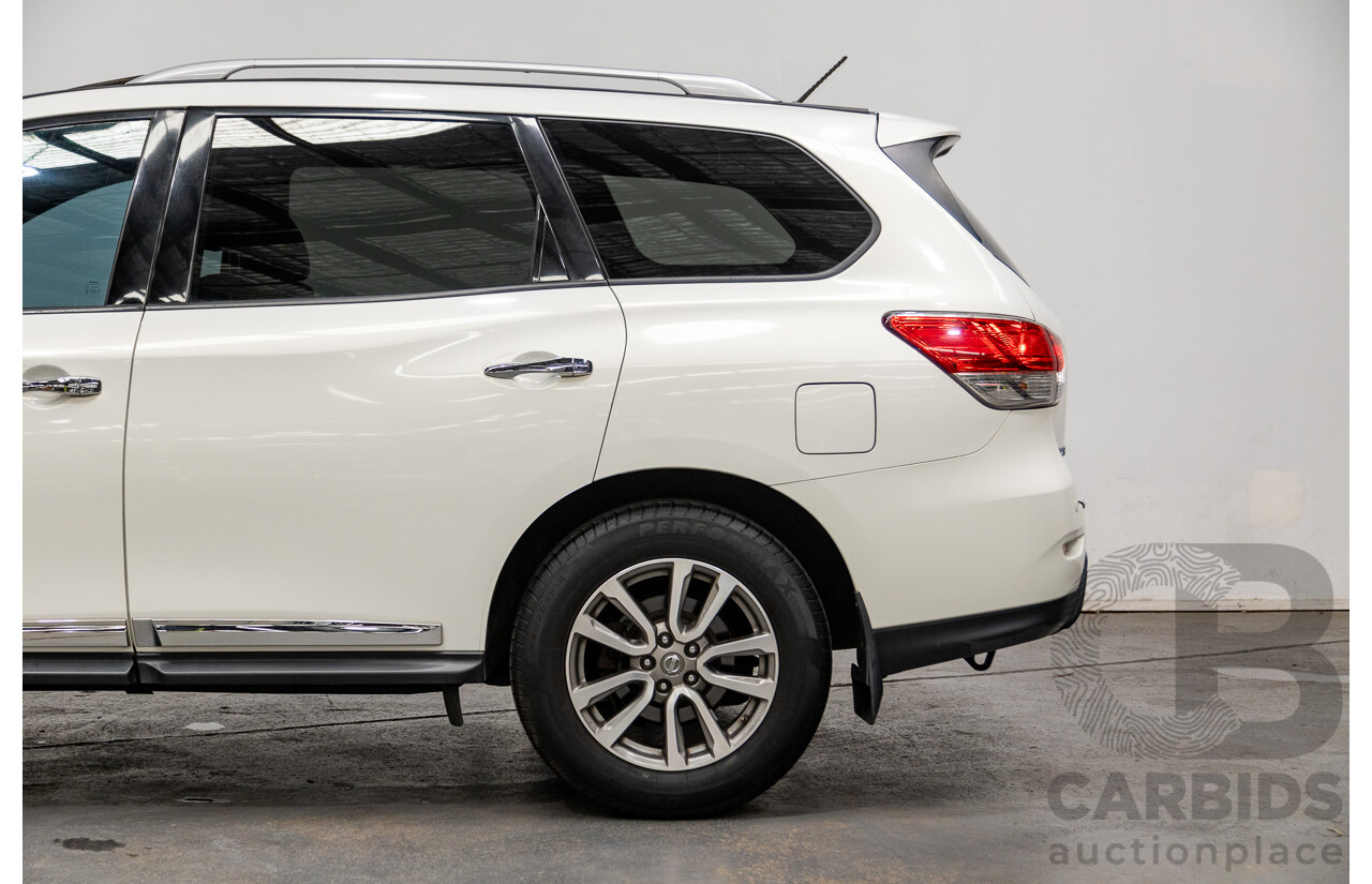 10/2014 Nissan Pathfinder ST-L (4x2) R52 4d Wagon Ivory Pearl White 3.5L