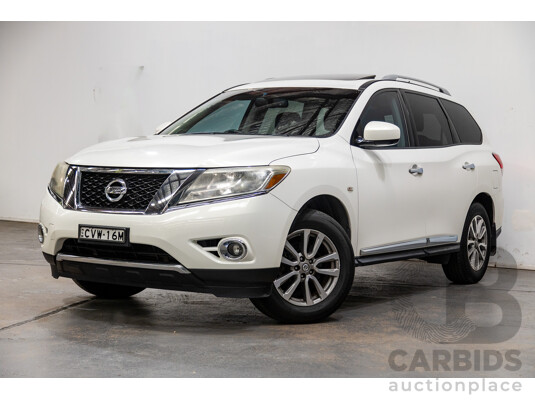 10/2014 Nissan Pathfinder ST-L (4x2) R52 4d Wagon Ivory Pearl White 3.5L