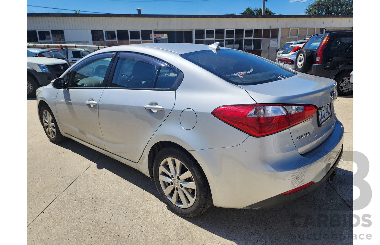 9/2015 Kia Cerato S Premium YD MY15 4d Sedan Silver 1.8L