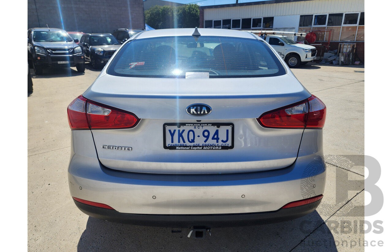 9/2015 Kia Cerato S Premium YD MY15 4d Sedan Silver 1.8L