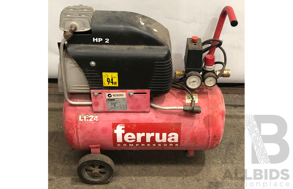 Ferrua Electric Air Compressor with Air Line and Tyre Inflating Attachment