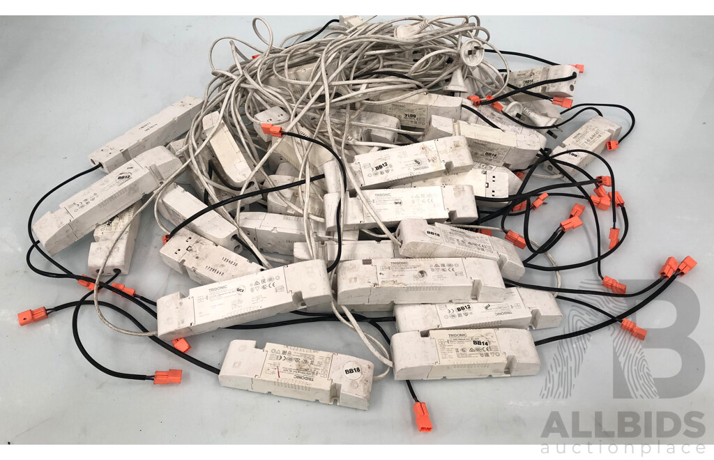 Tridonic Electric LED Drivers and Cabling - Lot of 40