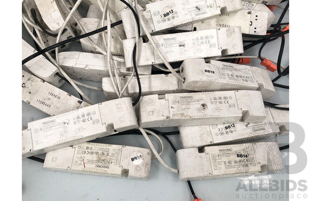 Tridonic Electric LED Drivers and Cabling - Lot of 40