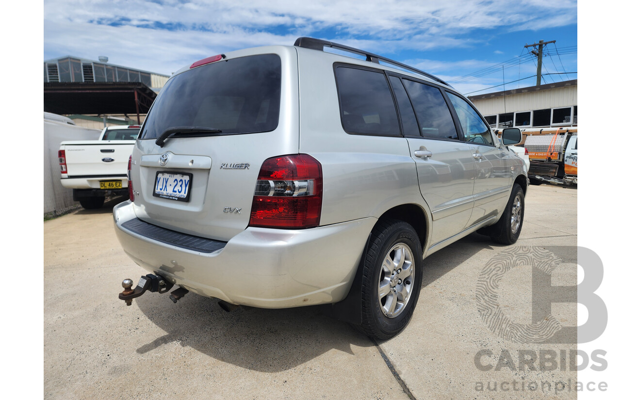 05/2004 Toyota Kluger CVX (4x4) 4WD MCU28R 4D Wagon Silver 3.3L