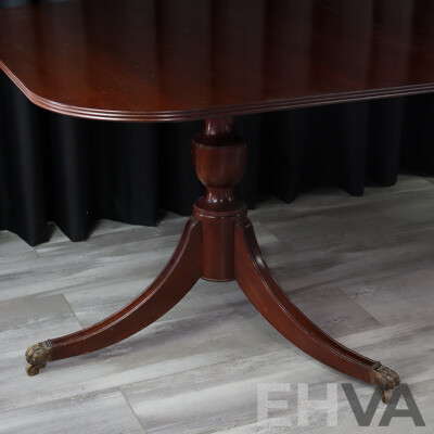 Regency Style Twin Pedestal Dining Table