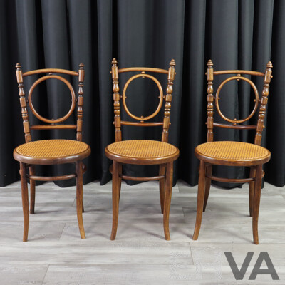 Set of Three Bentwood Chairs by Various Makers