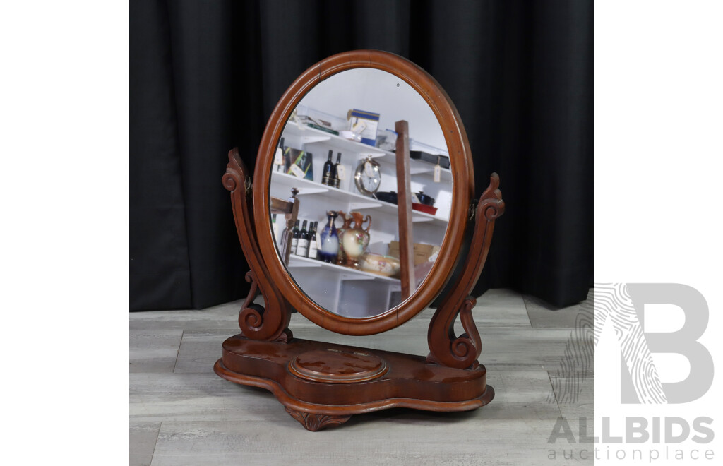 Victorian Mahogany Toilet Mirror