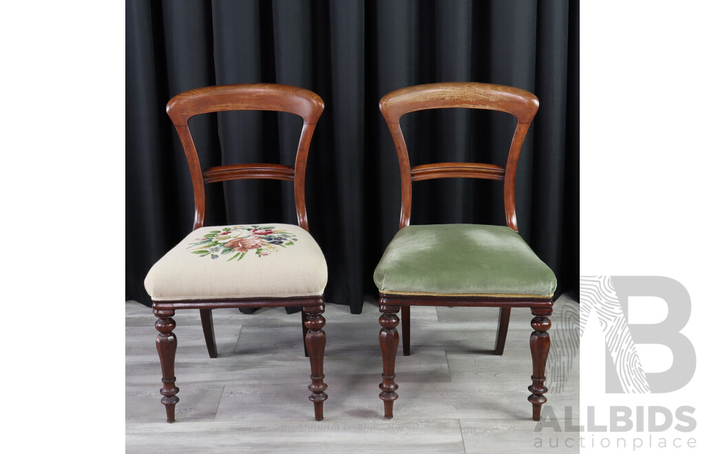 Pair of Victorian Mahogany Spoon Back Dining Chairs