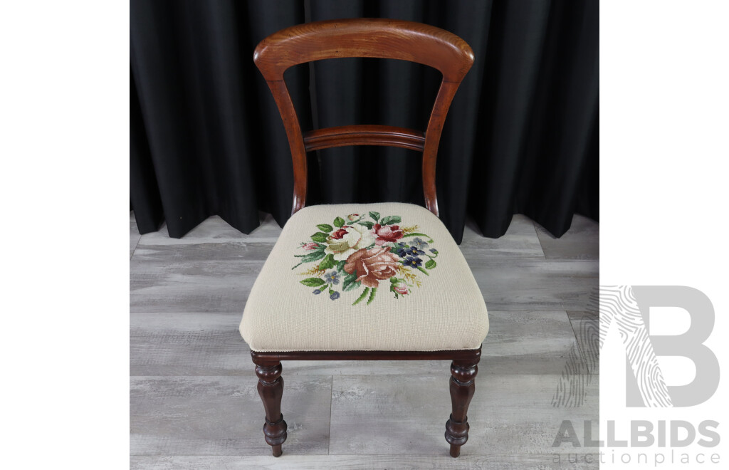 Pair of Victorian Mahogany Spoon Back Dining Chairs