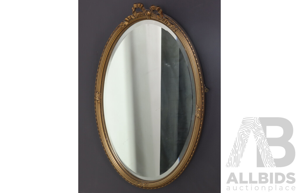 Oval Gilt Framed Mirror