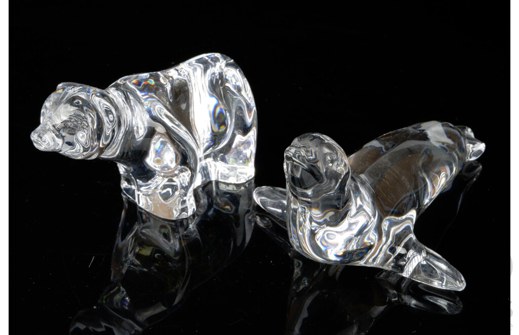 Two Villeroy & Boch Crystal Animal Models Comprising Seal and Polar Bear