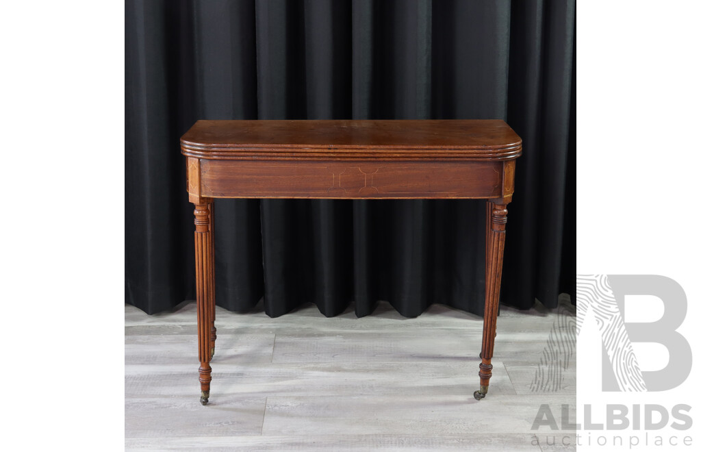 Victorian Mahogany Fold Over Gate Leg Table