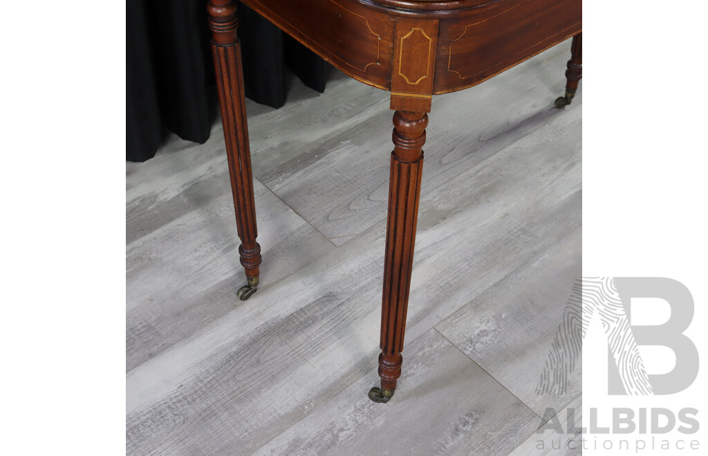 Victorian Mahogany Fold Over Gate Leg Table