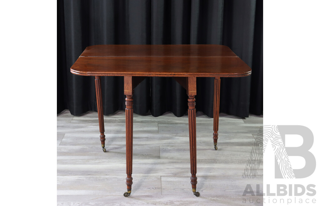 Victorian Mahogany Fold Over Gate Leg Table