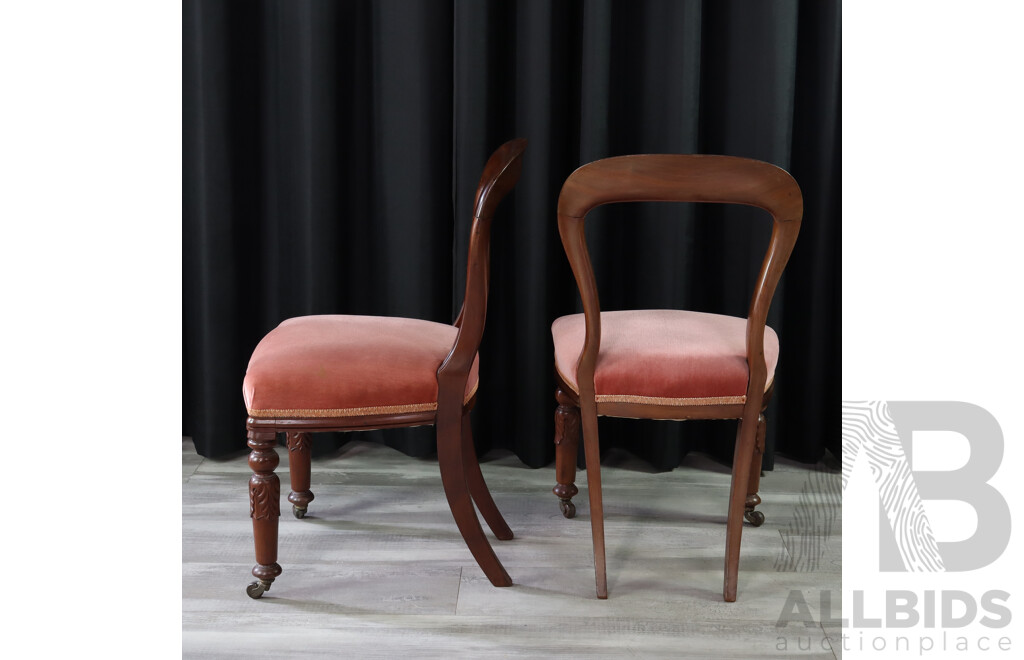 Set of Four Victorian Mahogany Spoon Back Dining Chairs