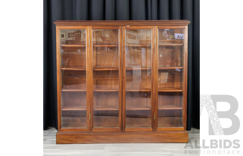 Edwardian Blackwood Four Door Bookcase