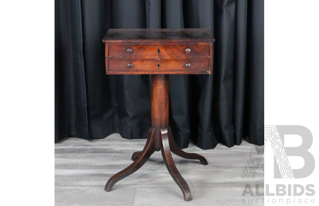 Early Victorian Rosewood Pedestal Chest