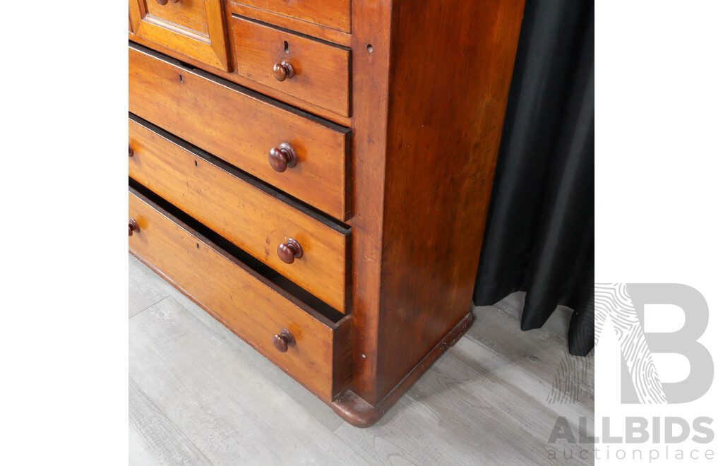 Early Victorian Cedar Chest of Seven Drawers