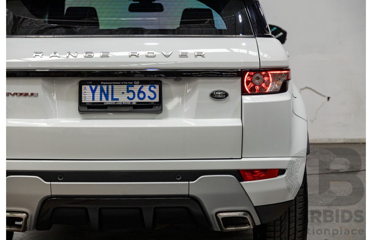 11/2014 Range Rover Evoque SD4 DYNAMIC (AWD) LV MY14 5D Wagon Fuji White 2.2L Turbo Diesel