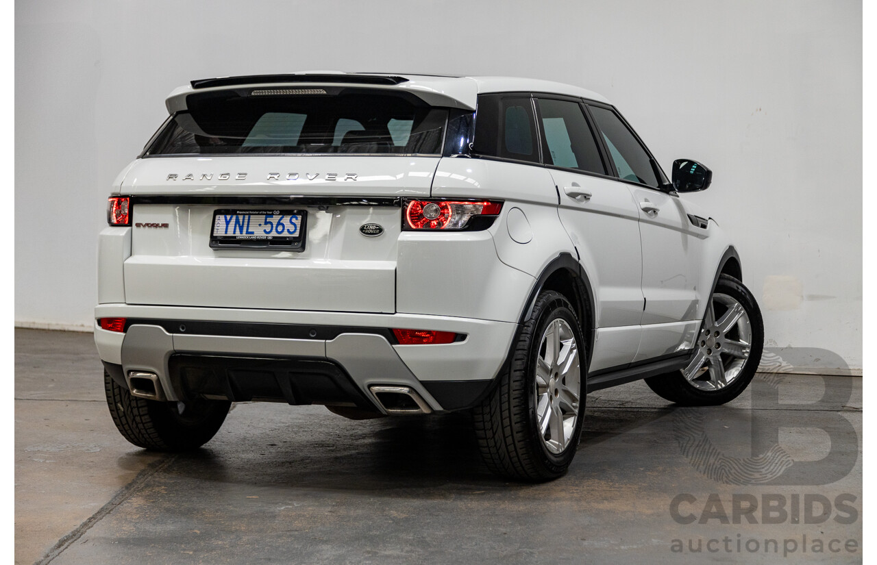 11/2014 Range Rover Evoque SD4 DYNAMIC (AWD) LV MY14 5D Wagon Fuji White 2.2L Turbo Diesel