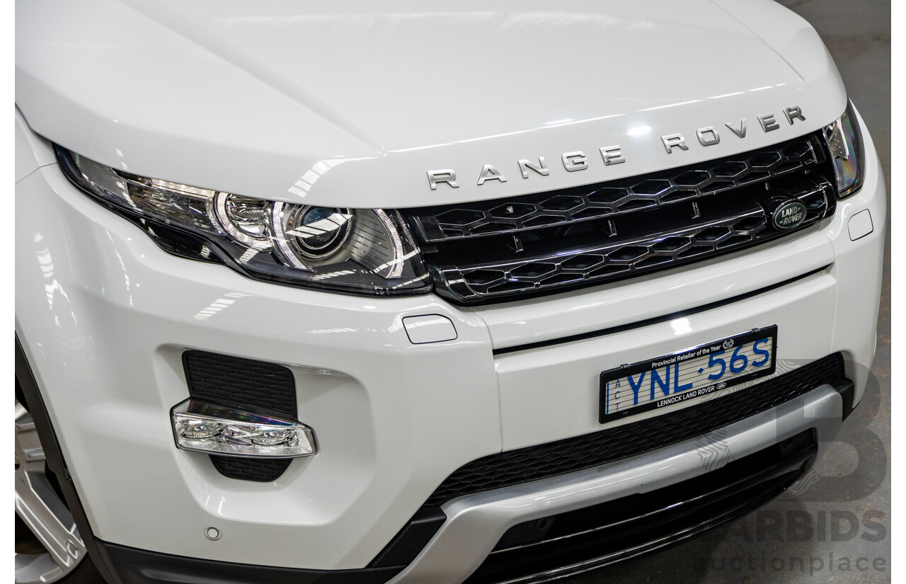 11/2014 Range Rover Evoque SD4 DYNAMIC (AWD) LV MY14 5D Wagon Fuji White 2.2L Turbo Diesel