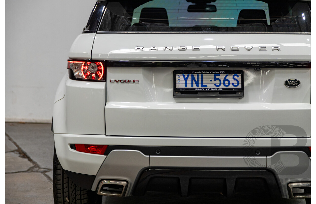 11/2014 Range Rover Evoque SD4 DYNAMIC (AWD) LV MY14 5D Wagon Fuji White 2.2L Turbo Diesel